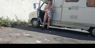 I get completely naked on the street