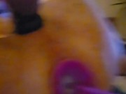 Filled Ass with Egg's Analplug