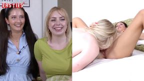 Ersties: Twen Lana verw�hnt ihre Freundin Line mit Massage und geilem Kugel-Dildo