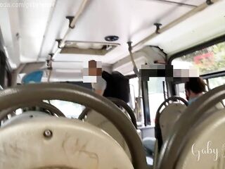 Playing a risky game in a public bus just because why not?