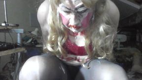 Cumslut slag Sarah, drinks  stranger's cum from used condom, smokes, wanks, fucks herself and uses mouth as an ashtray