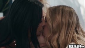 Charlotte Sins, Millie Morgan, and Claire Roos lick pussy and finger anal