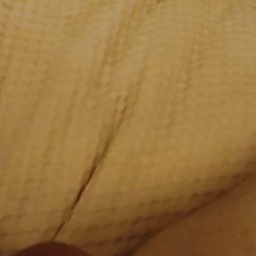 Lie on the Bed and Jerk off My Little Cock Until I Orgasm Until the White Juice Comes