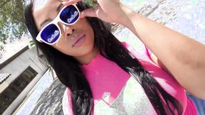 ”Camsoda - Moriah Mills Public See Through Lingerie & Oiled Up Ebony Booty”