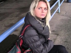 Bitch STOP - Blonde Czech MILF picked up at the bus station