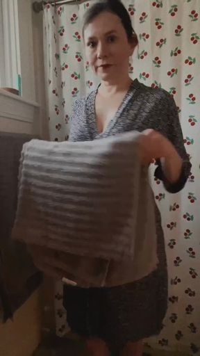 Stripping down to shower