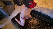 HUGE LOAD! - Being fucked by the machine and shooting my cum everywhere while my boy films it