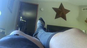 Shrinking fetish - A Tiny Human Sniffs Giantess Socks as She Watches a Movie POV, Foot fetish, Giantess, Sock fetish  4k smaller