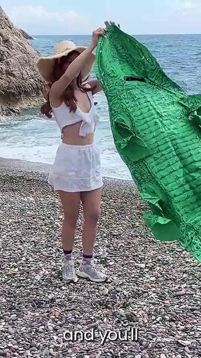 Vlog Lissa Brown Goes to a Nudist Beach to Film a Custom Video