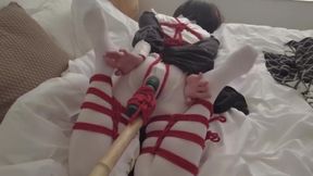 Mz17 - a White-stockinged Nun Bound by a Red Rope, a Nautical Restraint