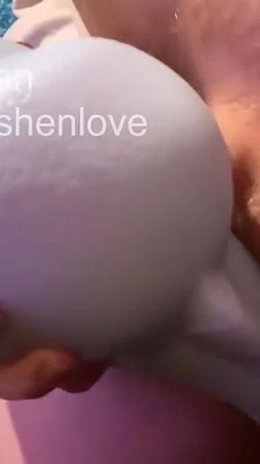 Boy Fucks His Bad Dragon Fleshlight and Cums Inside