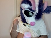 Busting a quick load with Bad Dragon JT