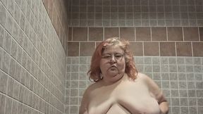 Big Beauty Nurse Vicki Dances and Strips in the Bathroom!