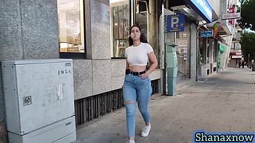 SHANAXNOW SMOKING FETISH BIG ASS WALKING IN TIGHT JEANS