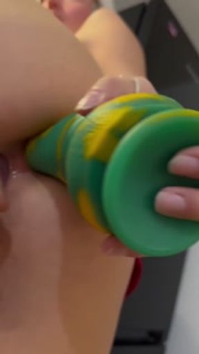 Hailey Queen as Santa gets her ass and pussy fucked for her gift