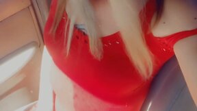 Trans person rubbing genitals in public