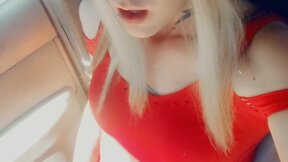 Trans person rubbing genitals in public