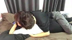 Cute Asian amateur gives a sloppy BJ