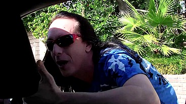Helly Hellfire Masturbates in Fishnets Before Scott Lyons Blowjob