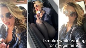 Smoking in the car - 2 cigarettes, a lot of smoke