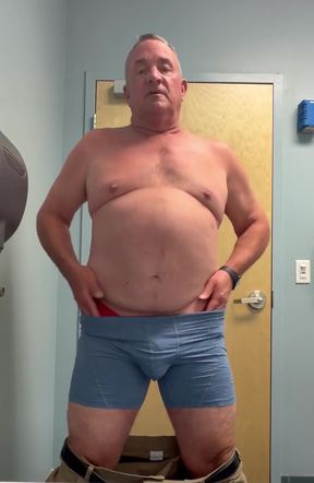 Stripping in Office Restroom