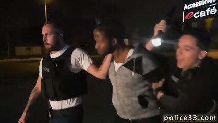 Kissing hot male gay cop sex Purse thief becomes ass meat