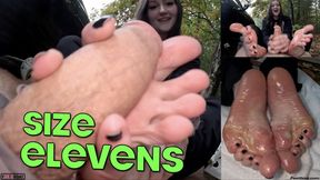 Becca Foxx gave me a footjob in the woods!