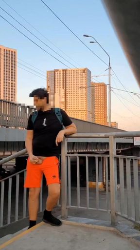 Super Hot Risky Jerkoff Public Street. Almost Caught