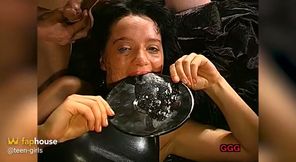 Ggg John Thompson - Chained Swallowing Slut in Cellar Gangbang