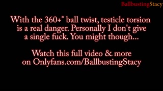 Testicle Twisting POV, Risky Ballbusting Move, Public CBT on Big Testicles, Sexy Boobs Femdom