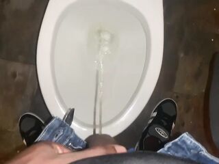 Pissing in Hotel Biffy Despairing Hunk
