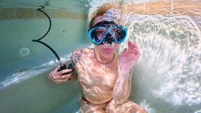 Aquaphilias- Kelli Curtis- Hot tub SCUBA Experience with Orgasms
