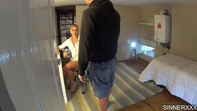 behind the scenes - filming horny office wife pov - cherry kiss