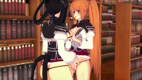 Watchin Kuroka &amp; Irina Lesbian Sex - DXD NTR Madness Series