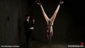 ”Lesbian in upside down bondage shocked”