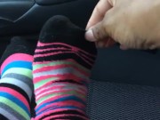 My feet with & without socks