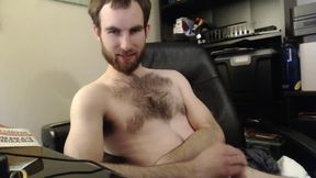 Hairy American James Plays with His Dick