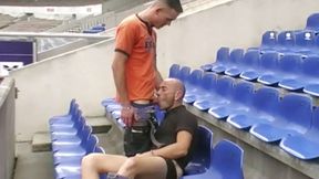 Fucked by straight Arab in stadium