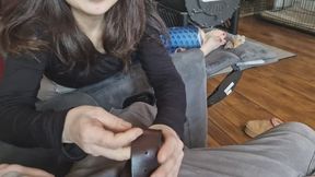 POV Japanese footjob in 4k