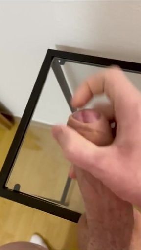 Fresh Cum on a Glass Table