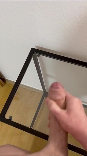 Fresh Cum on a Glass Table