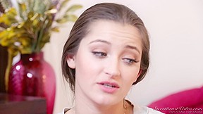 Lesbian teen 18+ is very horny and does a nice cunnilingus
