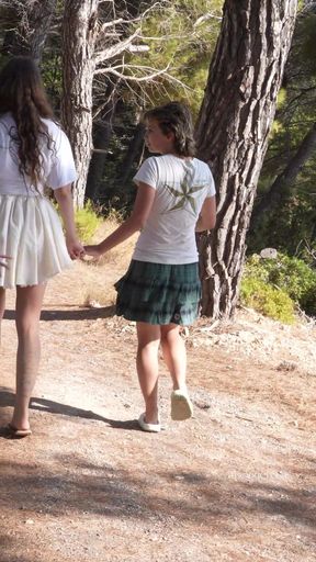 Wetting Ck Panties on a Hike