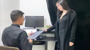 Secretaries get boss's hot cum all over them