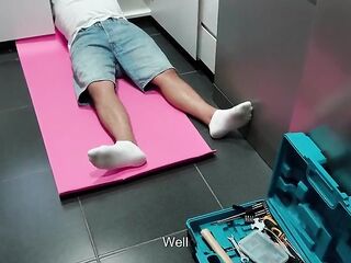 My stepmother screws my superlatively good ally, the plumber.