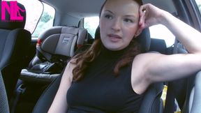 Nyllady Revving and Driving in Black Estrad Sandals and Black Stockings with Anklet