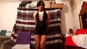 Joselynne Crossdresser In Tight Dress In Webcam Transmition First Part