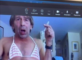 sissy gets recorded on webcam