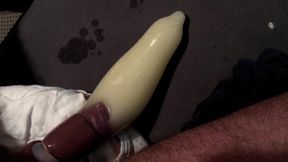 Filling up a condom...! Completely