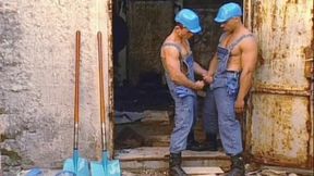 Hung Muscle Jock Drills His Young Lover Anal Outdoors and Cums Hard All Over His Body